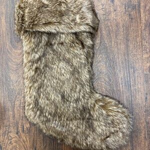 Luxurious Faux Fur Christmas Stocking - Brown 
From target